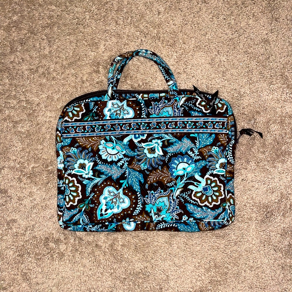 Vera Bradley Java Blue Brown Paisley Laptop Case🔹